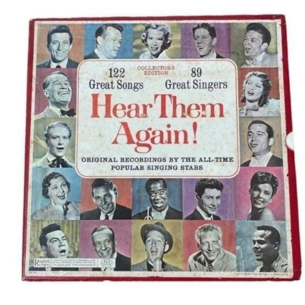 Vintage 1968 HEAR THEM AGAIN! Readers Digest Collectors Edition 22 Great Songs